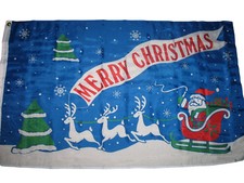 3x5 Merry Christmas Santa Reindeer Sleigh Premium Flag 3'x5' House Banner