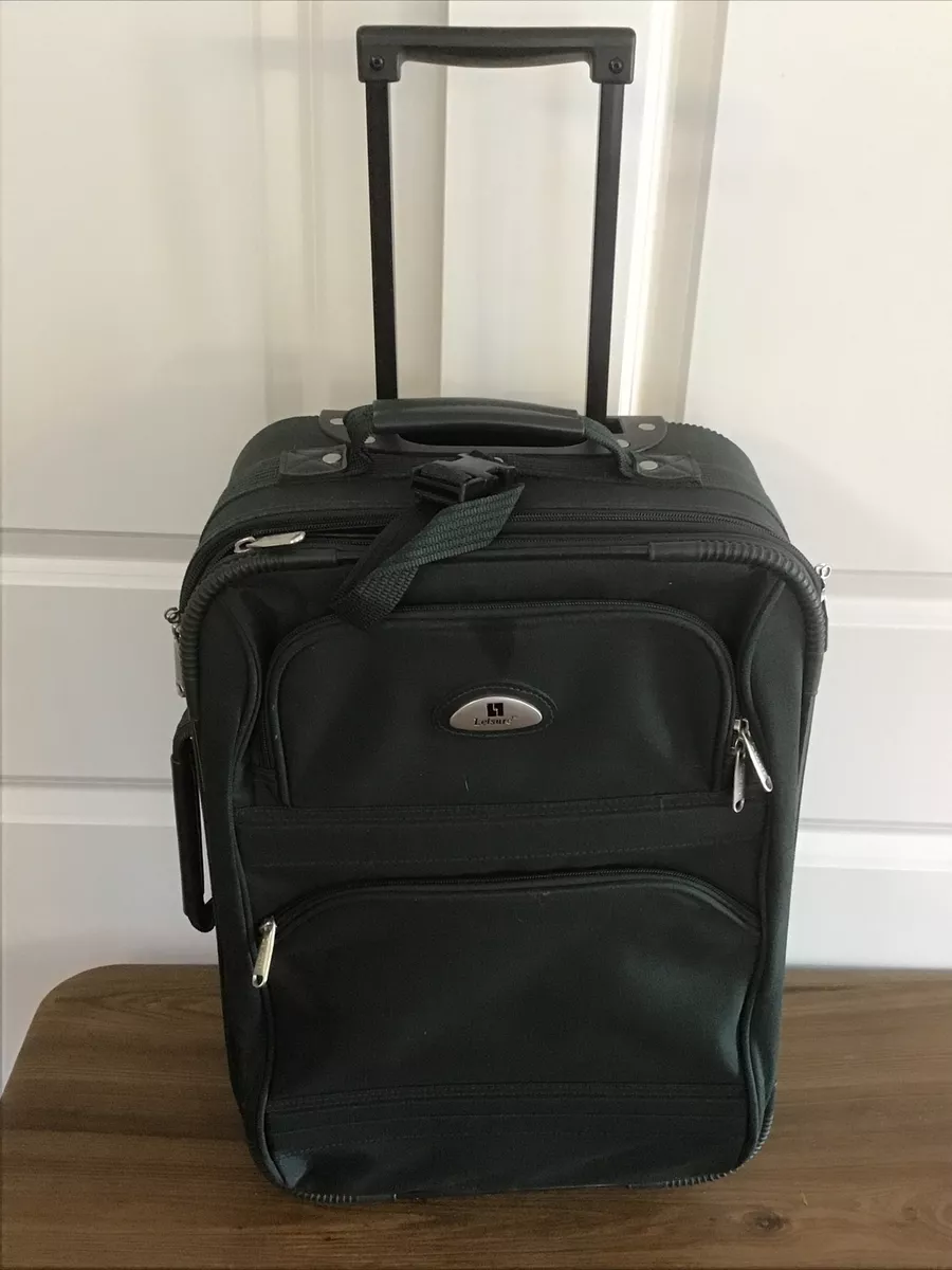Vintage Leisure Luggage Green Expandable 21 Carry On Bag On