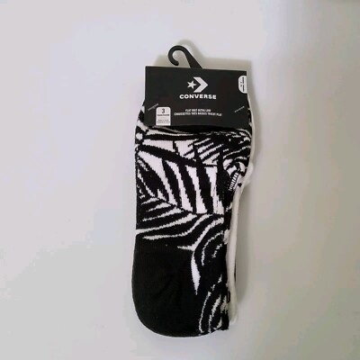 Converse Women's Flat Knit Ultra Low Socks 3 Pairs Size 4-10