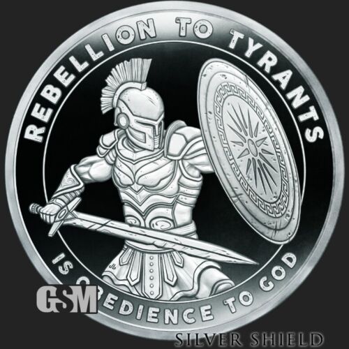 Honor Guard Version 1 - 1 oz .999 Fine Silver Shield Proof MINIMINTAGE Rebellion - Picture 3 of 5