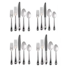 Juliska Berry & Thread Polished Stainless Flatware 20 Piece Set