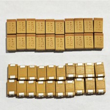 Top 20/40/100PC Tantalum Capacitors 477J 6.3V 470uF Type D SMD 7343 10 Surface