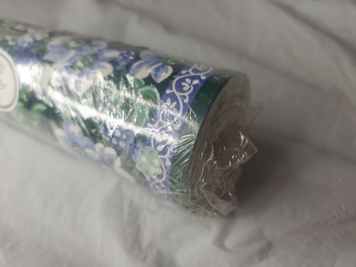 10m Roll Laura Ashley Home Wallpaper Border Blue Floral Green Background - Picture 6 of 7