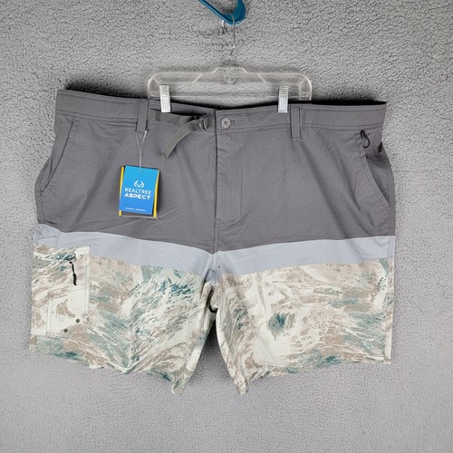 Realtree Aspect Mens Flat Front Mirage Pr Hybrid Fishing Shorts 3XL 48/