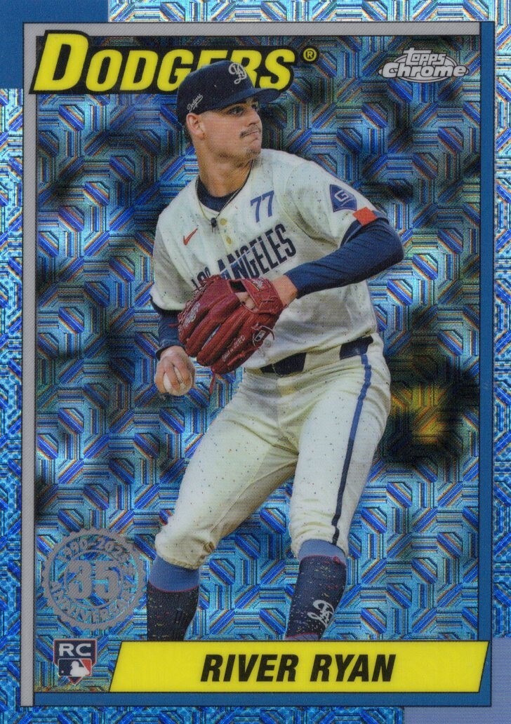 2025 Topps Series 1 - 1990 Topps Chrome Silver Pack River Ryan #T90C-36 (RC)