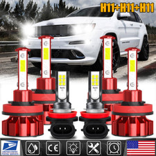 For Jeep Grand Cherokee 2019 2020 2021 Led Headlight Fog Light Bulbs Combo Kit