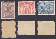 Argentina 1929 Stamp with Original Gum * Michel 334/36 Sc 371/73 Yv 323/25