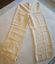 Ralph Lauren 100 Linen Wide Leg Pants Cream Lined Women s Size 12