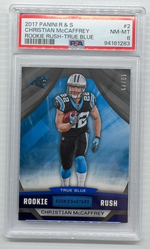 Christian McCaffrey Panini Rookies & Stars Rookie Rush #2 True Blue