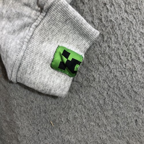Mindcraft Sweatshirt Kids 158 / 164 Gray Graphic Print Game - Picture 6 of 16