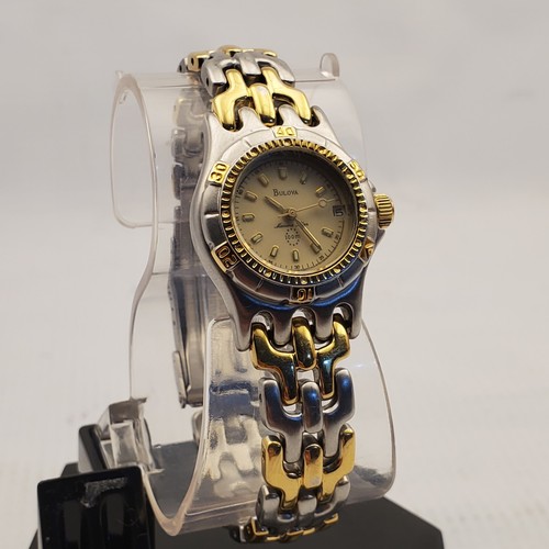 VINTAGE BULOVA MARLIN STAR WOMEN'S JAPAN MOV'T GOLD TONE WATCH NEW BATTERY