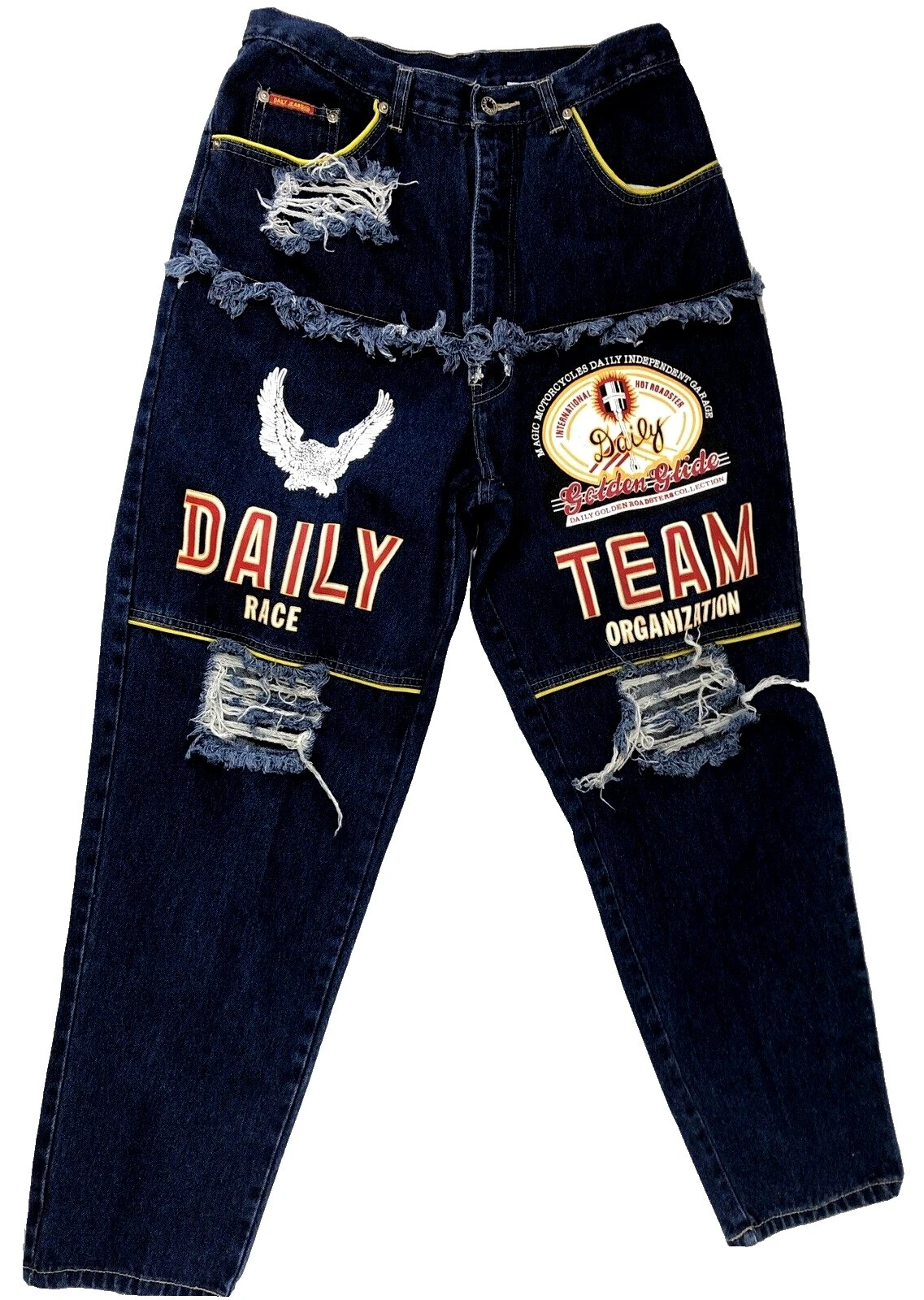 Cotton Blend Juniors Vintage Jeans for Women