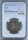 1866-S Seated Liberty Half Dollar - Motto - NGC VG8