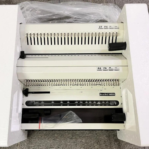 Binding Machine 2:1+3:1 Holes Double Coil All-in-one Bookbinding Machines 25 Lbs - Picture 12 of 16