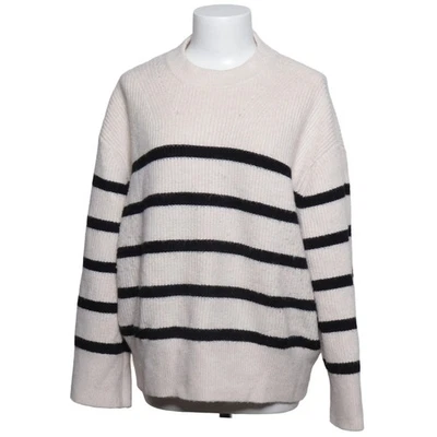 Zara, pull en tricot, taille : M, blanc/noir, acrylique/polyamide/polyester #OsX - Photo 1/4