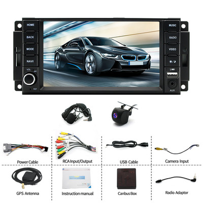 For Chrysler Aspen 2007-2010 Fit For Apple CarPlay Android Car Radio Stereo 64GB