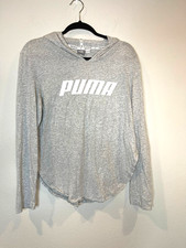 Puma Ladies Hooded Pullover Light Grey Heather sz M