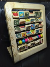 B. Toys AB3's Wooden Abacus Stand W/Alphabet  Numbers Pictures CH0610-01 Child