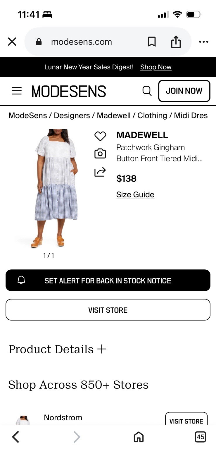 Madewell Patchwork GinghamButton Front Tiered Mid… - image 11