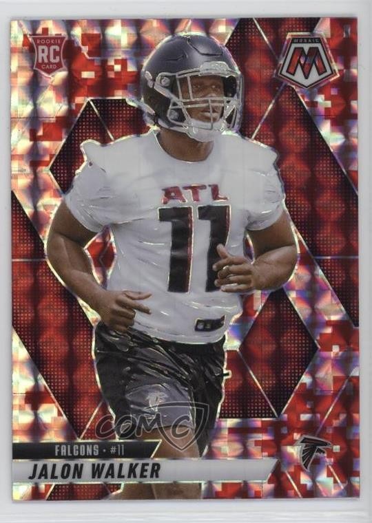 2025 Panini Mosaic Rookies Red Camo Mosaic Prizm Jalon Walker #377 2qw