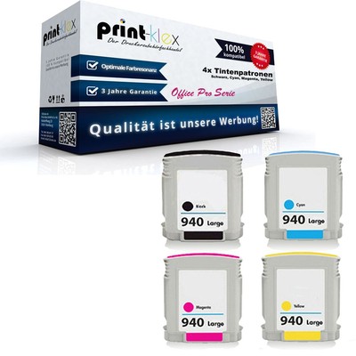 4x Premium Tintenpatronen für HP OfficeJet-Pro-8500-A OfficeJ - Office Pro Serie