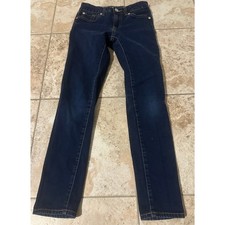 7 For All Mankind Girls Skinny Jeans Size 10 Dark Wash EUC