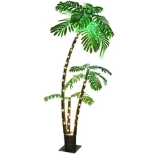 OUSHENG Lighted Palm Tree Bar Outdoor Christmas Decorations Decor, Light Up L...