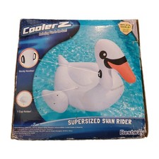Inflatable Floating Supersized Swan Rider, Unopened Box, 6.8 ftx59in. By CoolerZ