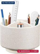 360 Rotatable TV Remote Control Holder 4 Compartments Desk Organizer Caddy Stand