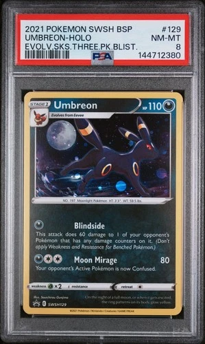 Umbreon 129 SWSH192 Evolving Skies Blister PSA 9 NM-MT 2021