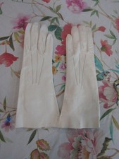 Vintage STETSON New NOS White Kid Leather Gloves--11" Length-Washable-Size 7 1/2