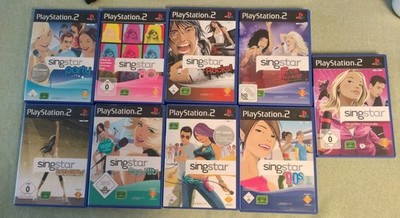 9 PS2 Spiele PlayStation SingStar Legends Rocks 80s 90s Party Solokünstler