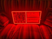 Vintage Neon Clock Signelectric Ad Clock..rotating Sign Clock..red Neoncoke