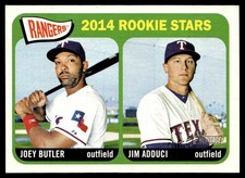 2014 Topps Heritage Joey Butler/Jim Adduci Rookie Texas Rangers #104