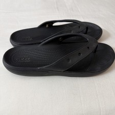 Crocs Black Baya II Flip Flops Waterproof Shower Shoes Sz M7 W9 Gently Used Shoe