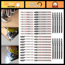 50-Piece Jigsaw Blade Set with Storage Case - T-Shank Blades for Wood, Plastic,