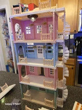 Doll House (4 Levels) with accessories- Great to use with LOL or Woodzeez!