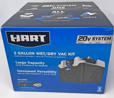 HART 20-Volt Cordless 2-Gallon Wet/Dry Vacuum Kit w/ (1) 20-V 4.0Ah Lithium Batt