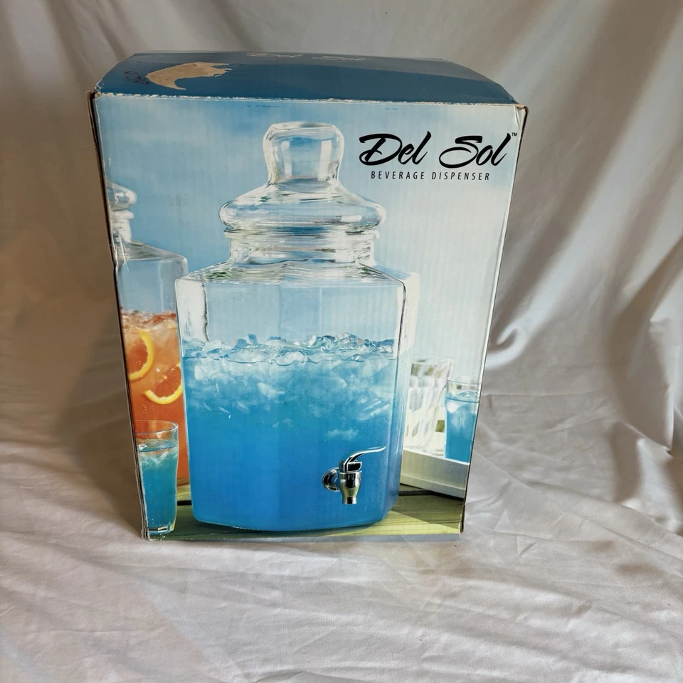 NEW Open Box Home Essentials Del Sol 2.5 Gallon Hexagonal Beverage Dispenser - Image 4 of 4