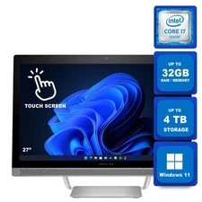 HP Pavilion 27" Touch-Screen (27-a210) Core i7-7700T 2.9, Up to 32 GB Ram, 4 TB