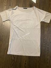 Zara Faux Suede Dress Tan Small Pre-Owned