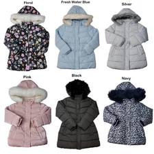 Member's Mark Toddler & Girls Removable Faux Fur Trim Hood Puffer Jacket