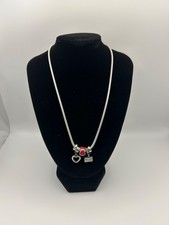 Michael Anthony MA 925 Italy Charms On 925 Chain 18-20 In Heart Stone I Love U