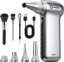 Compressed Air Duster-125,000 RPM Cordless Electric Air Duster, Rechargeable Sup