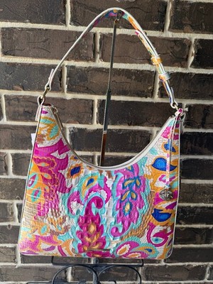 NWT Brahmin Tabitha Wanderlight Melbourne Shoulder Bag pink red blue multi