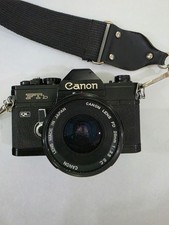 Canon FTb QL SLR 35mm Film Camera Black w Lens FD 28mm 1:35 75-300mm