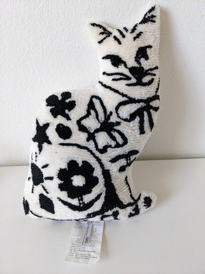 Urban Outfitters Tufted Cat Throw Pillow Decor Soft Gift Pet Kitten Abstract $49