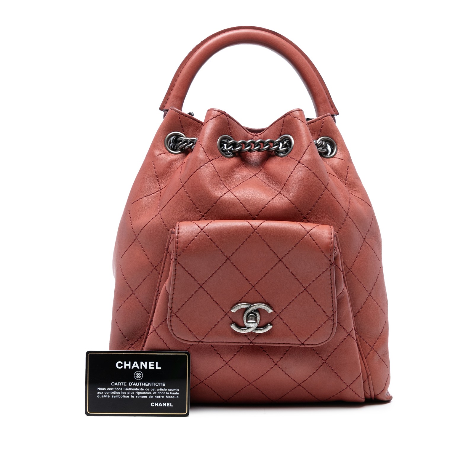 Authenticated Chanel Medium Stitched Calfskin Urb… - image 8