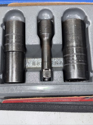 Snap On 3pc 3/8" Drive Lug Nut Socket Set | 203FLSM | FLSM1719 | 17 19 21 22