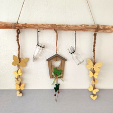 Fensterhänger Frühling Dekohänger Wanddeko Dekoast Holz Gesteck Sommer shabby
